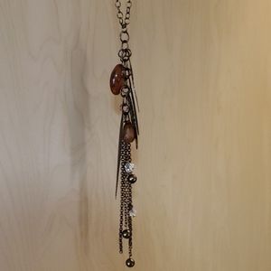 Boho Earth Tone Leaf Necklace